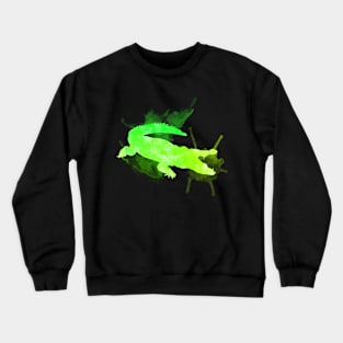 Crocodile Watercolor Forest Crewneck Sweatshirt